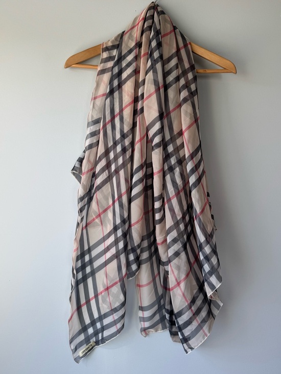 Burberry Accessories - Burberry Beige, Black and Red Plaid Scarf
